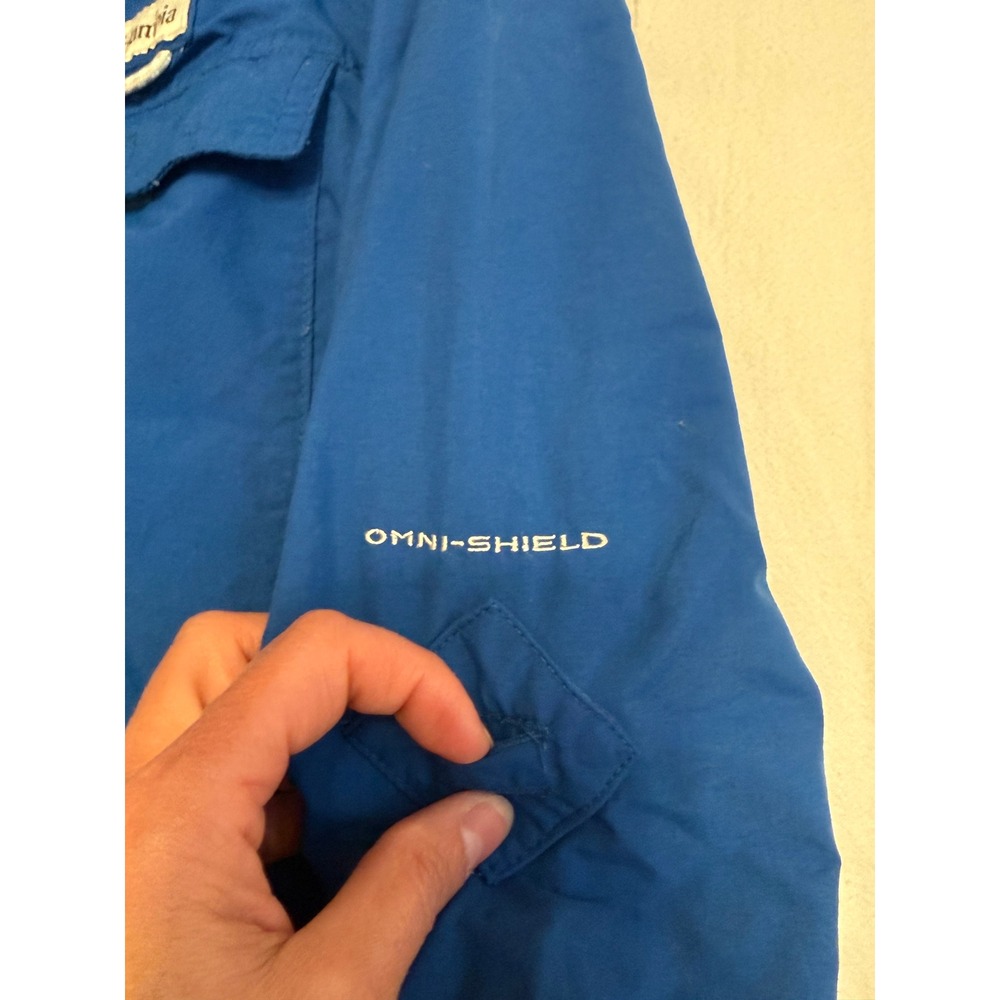 Columbia PFG Omni-Shield Vented Fishing Shirt Blue Long Sleeve Men's Large - Picture 6 of 9